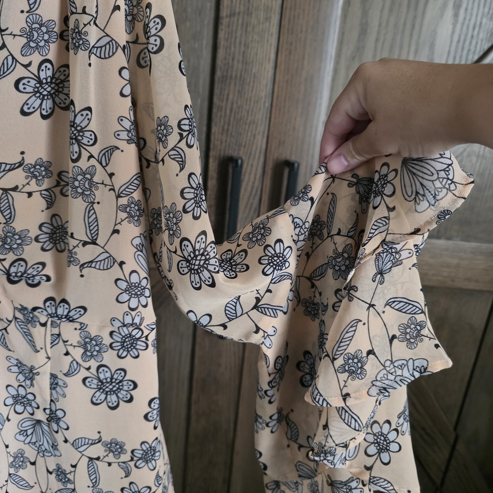 For Love And Lemons Peach Floral Dress - Picture 3 of 5